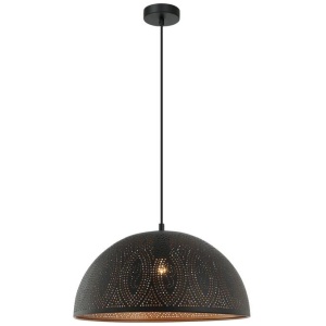 MARRAKESH Pendant Lamp Light ES OD400mm Dome Black with Gold Interior