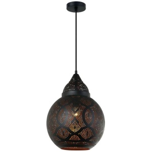 MARRAKESH Pendant Lamp Light Interior ES Black Bell OD300mm with Gold
