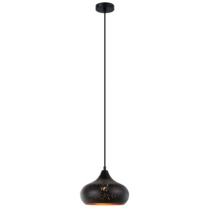 MARRAKESH Pendant Lamp Light Interior ES Black Champagne Glass OD250mm with Gold