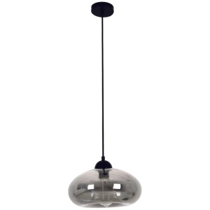 MASON Pendant Lamp Light Interior ES Smoked Glass Oval OD275mm