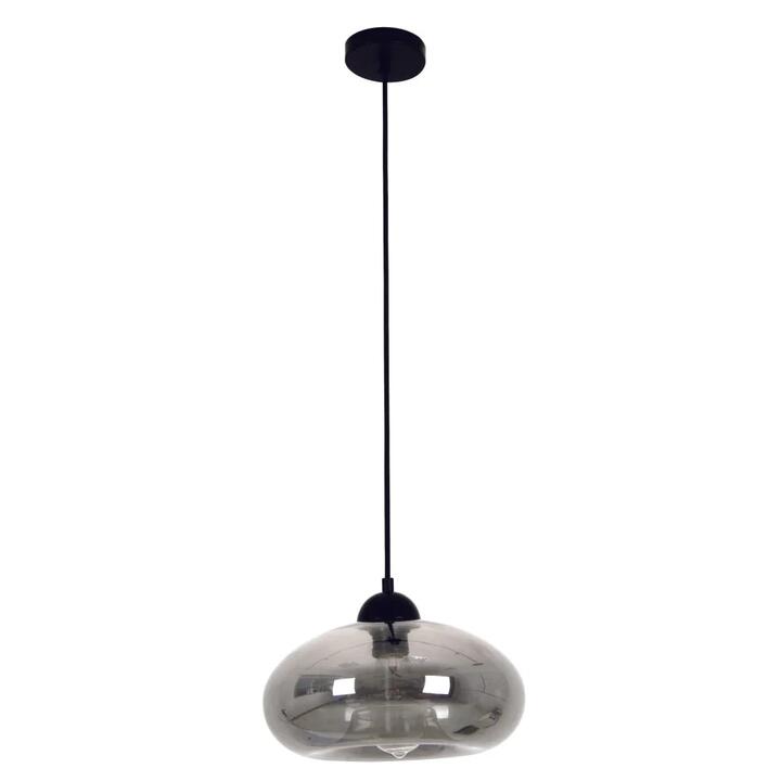 MASON Pendant Lamp Light Interior ES Smoked Glass Oval OD275mm