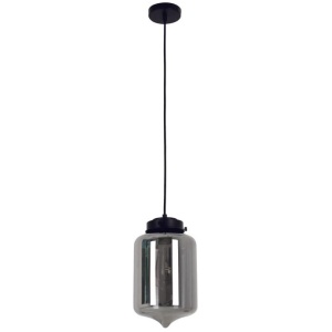 MASON Pendant Lamp Light Interior ES Smoked Glass Tipped Oblong OD180mm