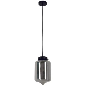 MASON Pendant Lamp Light Interior ES Smoked Glass Tipped Oblong OD180mm