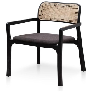 Madeline Fabric Armchair - Anchor Grey in Black Legs by Interior Secrets - AfterPay Available