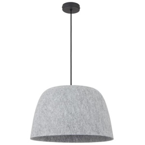 Malin Modern Pendant Hanging Lamp Light Felt Metal Grey Matte