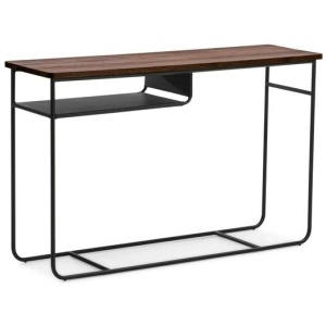 Mallory Hallway Console Hall Table W/ Storage Shelf - Walnut