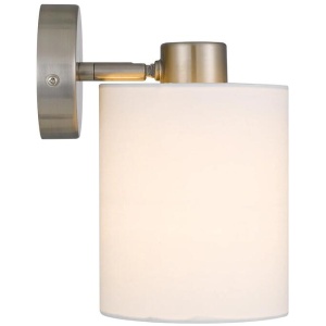 Malone Modern Wall Lamp Light Metal Fabric White Nickel