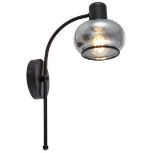 Marbell Contemporary Wall Lamp Light Metal Glass Black Smoke Matte