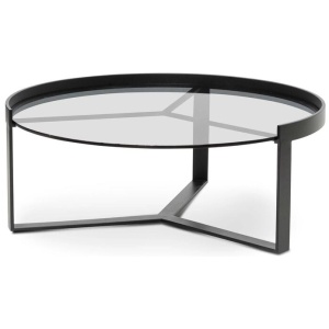 Marcel 90cm Glass Round Coffee Table - Large by Interior Secrets - AfterPay Available