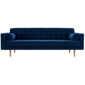 Marcella Velvet 3 Seater Sofa Navy