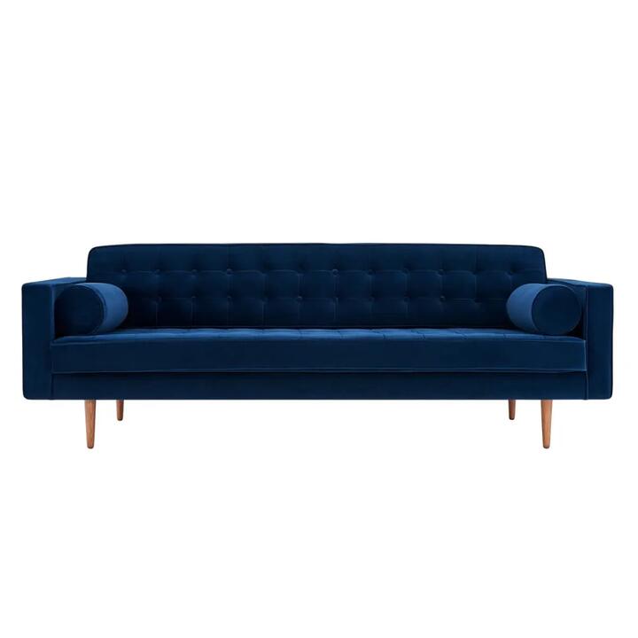 Marcella Velvet 3 Seater Sofa Navy