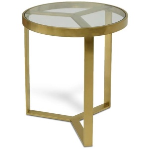 Marcelo 50cm Round Side Table - Brushed Gold Base by Interior Secrets - AfterPay Available