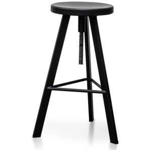 Marcia Steel Bar Stool - Black by Interior Secrets - AfterPay Available