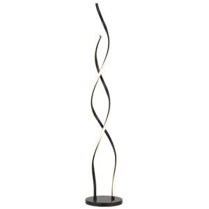 Margaret LED Modern Elegant Spiral Floor Lamp Reading Light - Black