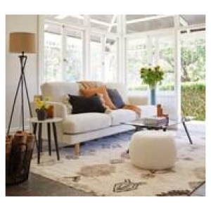 Mariella Round Ottoman Neutral