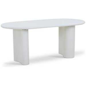 Marino 1.8m Oval Dining Table - White by Interior Secrets - AfterPay Available