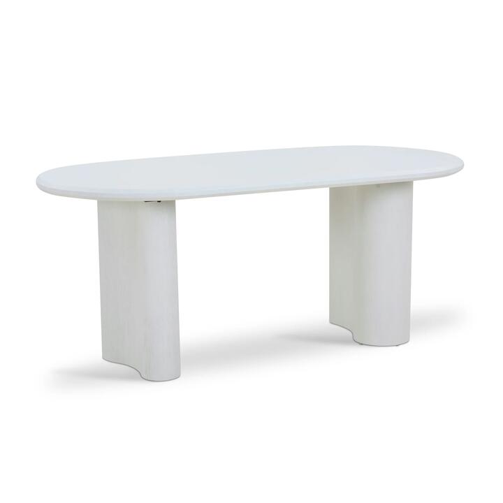 Marino 1.8m Oval Dining Table - White by Interior Secrets - AfterPay Available