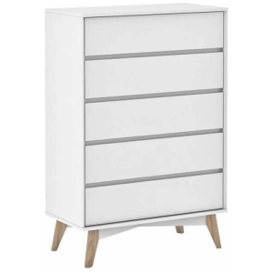 Marissa Chest Of 5-Drawers Tallboy - White
