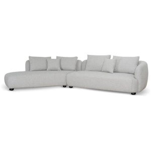 Marius 3 Seater Left Chaise Sofa - Clay Grey by Interior Secrets - AfterPay Available