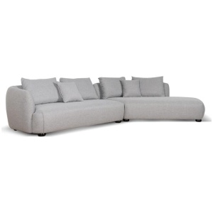 Marius 3 Seater Right Chaise Sofa - Grey by Interior Secrets - AfterPay Available