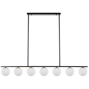 Marsten Contemporary Pendant Hanging Lamp Light Metal Glass Black Opal Matt Antique Gold