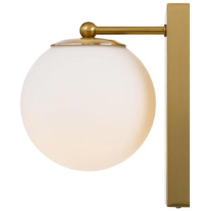 Marsten Modern Wall Lamp Light Metal Glass Antique Gold Opal Matt