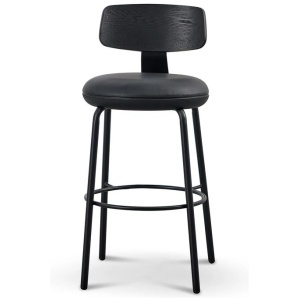 Martino 75cm Bar Stool - Full Black by Interior Secrets - AfterPay Available