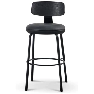 Martino 75cm Bar Stool - Full Black by Interior Secrets - AfterPay Available