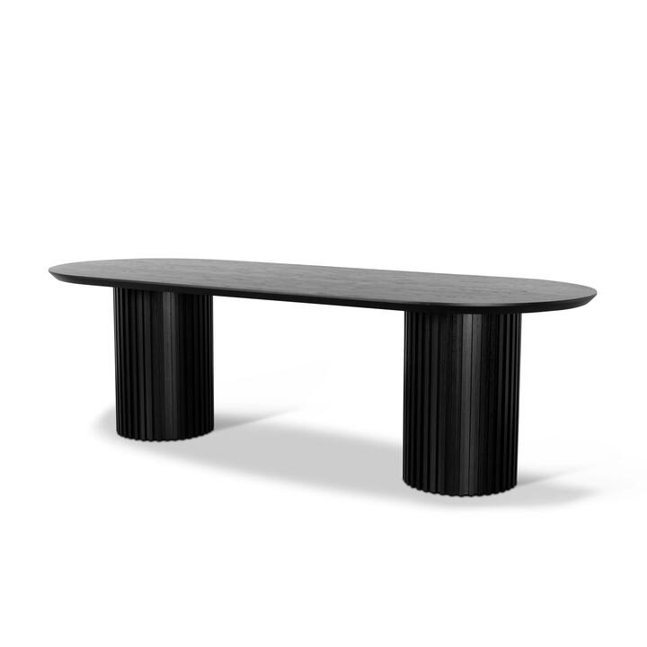Marty 2.5m Wooden Dining Table - Black by Interior Secrets - AfterPay Available