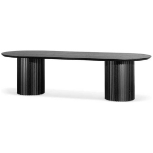 Marty 2.8m Wooden Dining Table - Black by Interior Secrets - AfterPay Available