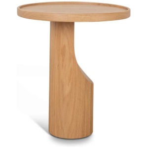 Mary 45cm Round Side Table - Natural Oak by Interior Secrets - AfterPay Available