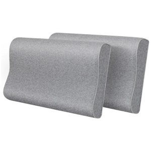 Memory Foam Pillow Pillowcase Supprt Grey Rebound