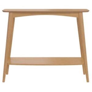 Mia Hall Console Hallway Table with Shelf Scandi Oak