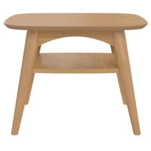 Mia Lamp End Side Table W/ Shelf Scandi Oak