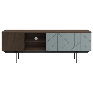 Mia TV Stand Cabinet Entertainment Unit - Walnut & Blue