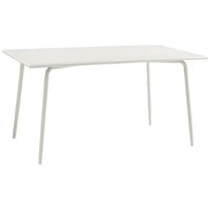 Miami Metal Outdoor Dining Table Light Grey