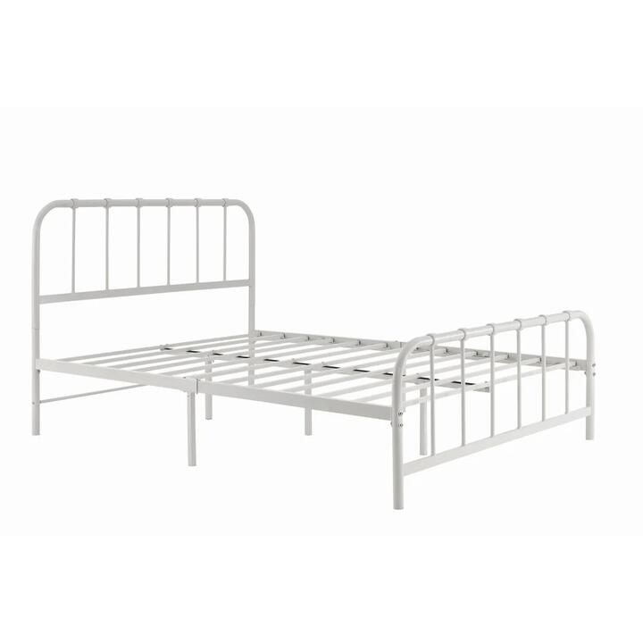 Milan Metal Bed Frame - White, Single