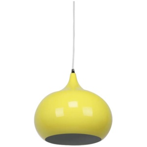 Mini Kirby Inverted Bowl Metal Pendant Light Lamp - Luminous Yellow