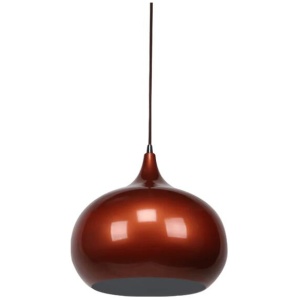 Mini Kirby Inverted Bowl Metal Pendant Light Lamp - Pearl Copper