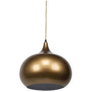 Mini Kirby Inverted Bowl Metal Pendant Light Lamp - Pearl Gold
