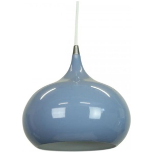 Mini Kirby Inverted Bowl Metal Pendant Light Lamp - Pigeon Blue