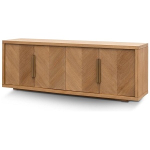 Miriam 2m Buffet Unit - Dusty Oak with Gold Handle by Interior Secrets - AfterPay Available