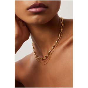 Missoma Savi Signature Link Chain Necklace Gold