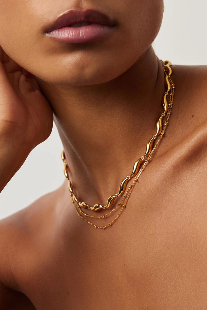 Missoma Savi Signature Link Chain Necklace Gold