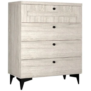 Miyake Wooden Chest Of 4-Drawers Tallboy Storage Cabinet - Urban Snow