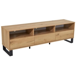 Modern Classic TV Stand Entertainment Unit W/ Storage - Oak