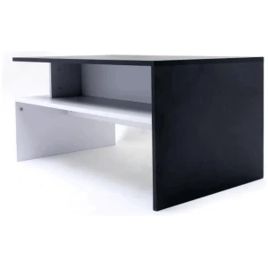 Modern Scandinavian Rectangular Wooden Coffee Table - Black & White