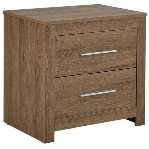 Modern Wooden BedSide Side Table Nightstand - Dark Oak