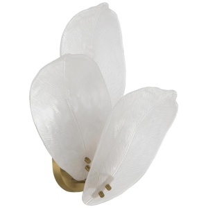 Monte Contemporary Wall Lamp Light Metal Glass Brass Frost Gloss Frosted