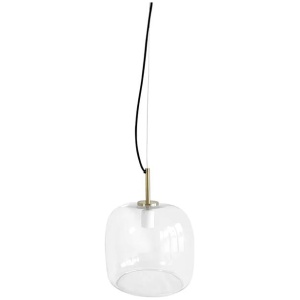 Monty Elegant Curved Clear Glass Pendant Light Lamp - Clear